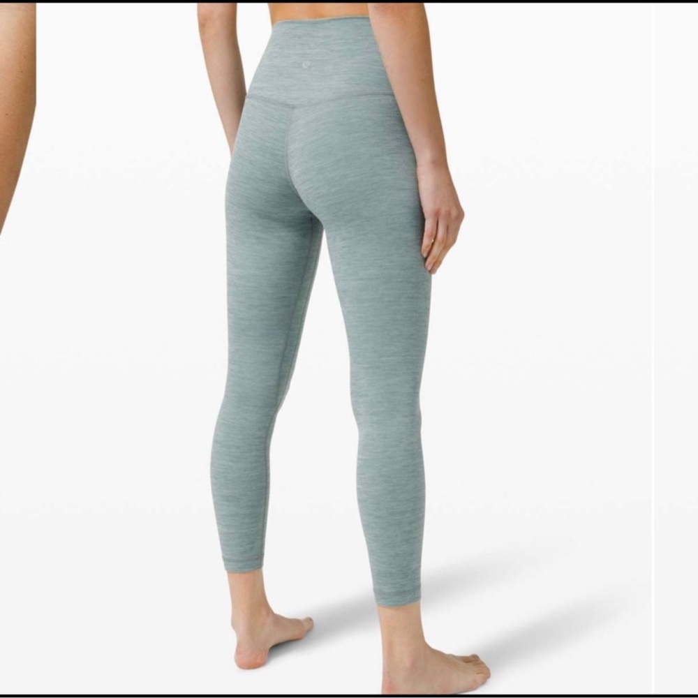 Lululemon Heather sage green align capris. Great condition
